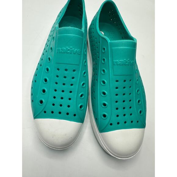 NWOT Native womens 10 mens 8 Jefferson perforated casual slip on shoes Green - Picture 2 of 4